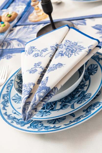Elysian Blue, 6'lı Premium Seri Mutfak Sunum Peçetesi, Duck Keten Kumaş 40x40cm